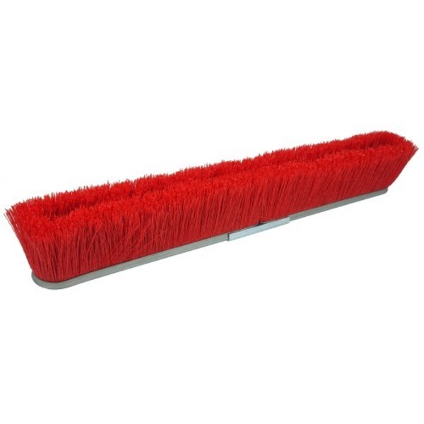 Weiler 24" Vortec Pro Medium Sweep Strip Broom, Red Polypropylene Fill 25291